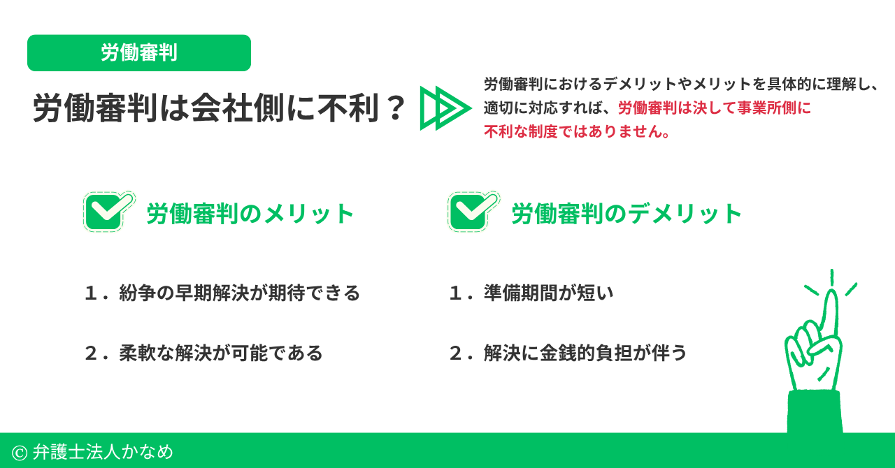 労働審判は事業者側にとって不利?